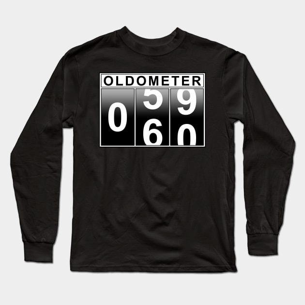 60th Birthday Oldometer Long Sleeve T-Shirt by Boss creative